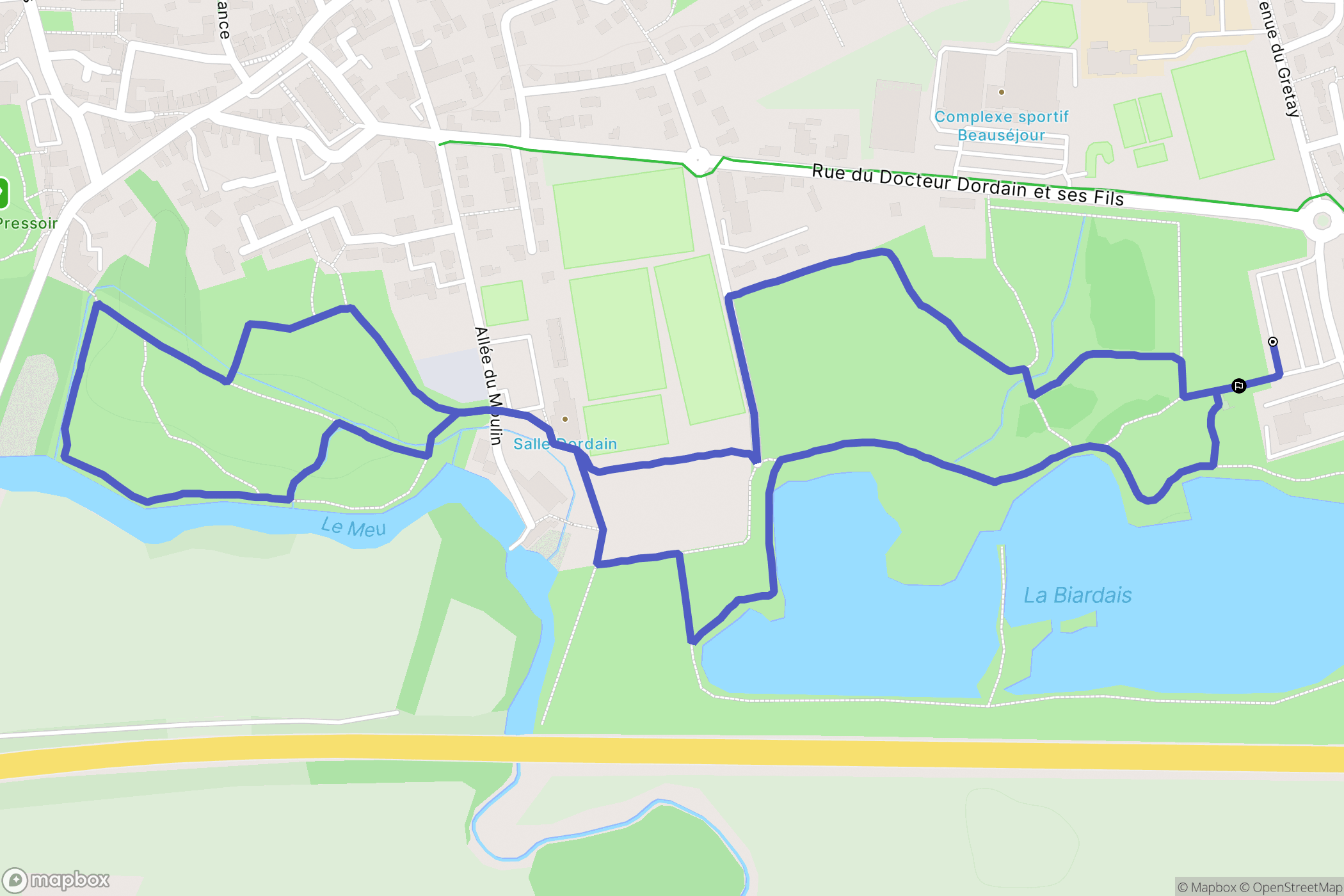 Mordelles : carte du parcours de randonnée - France
