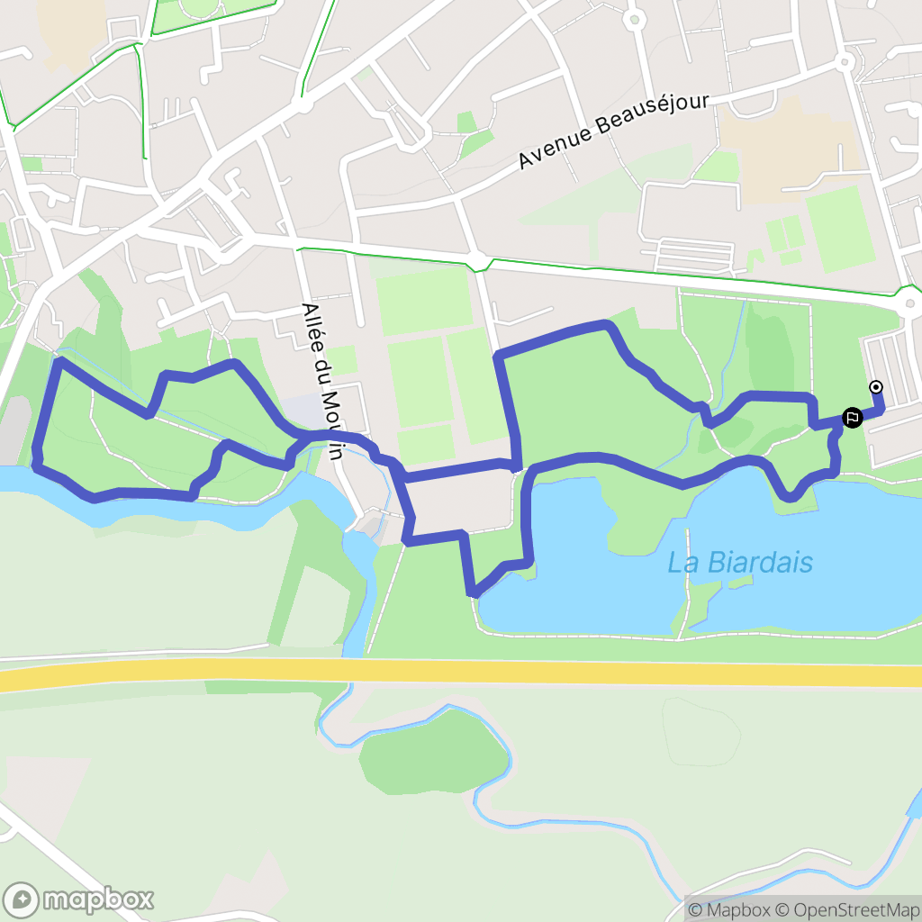 Mordelles : carte du parcours de randonnée - France