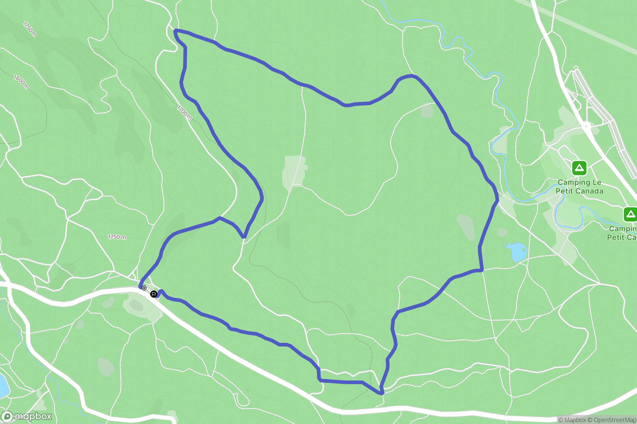 Bolquère : carte du parcours de randonnée - France
