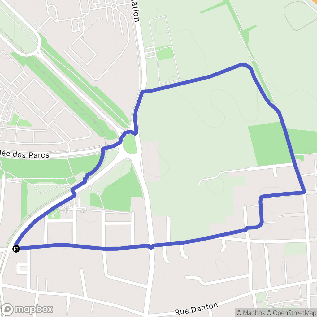 Saint-Priest : carte du parcours de randonnée - France