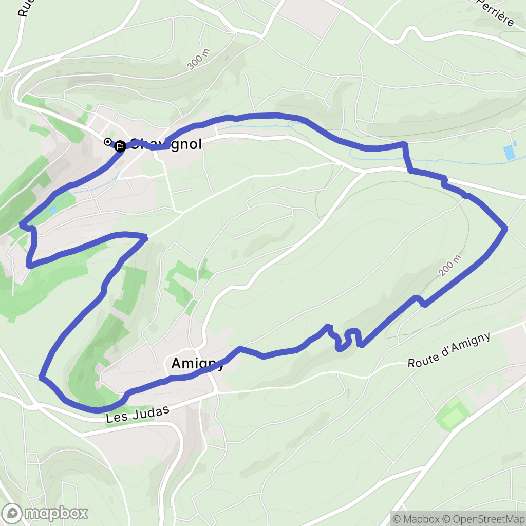 Sancerre : carte du parcours de randonnée - France