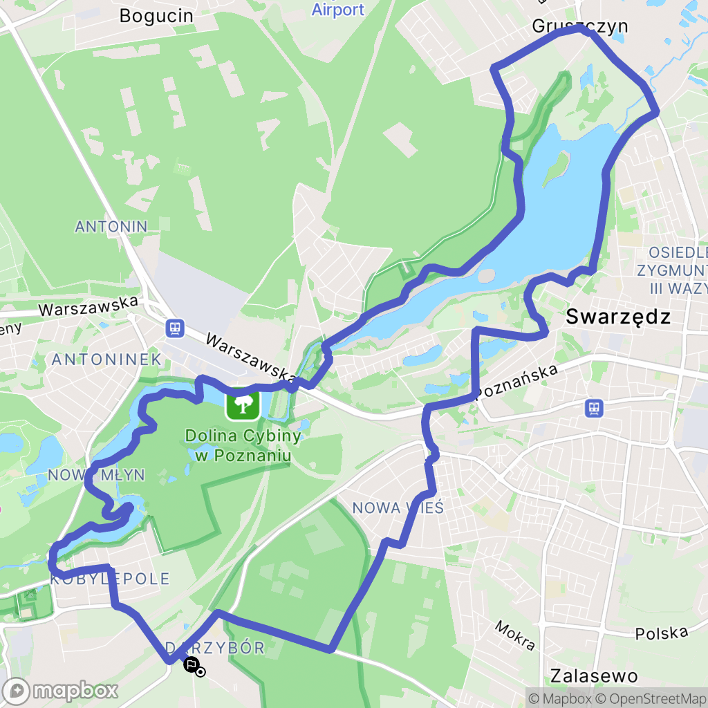 Poznań: mapa trasy - Poland