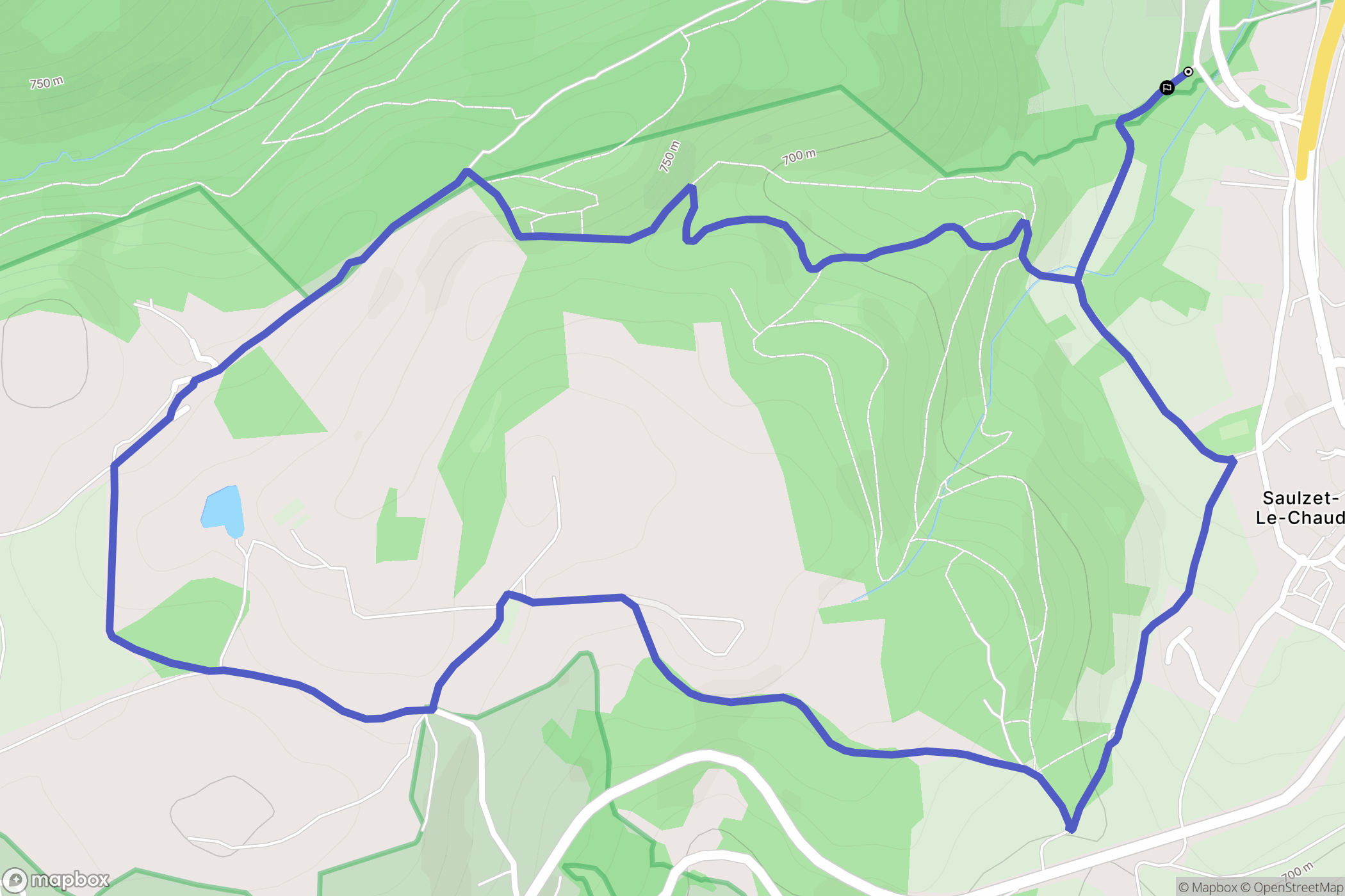 Ceyrat : carte du parcours de randonnée - France