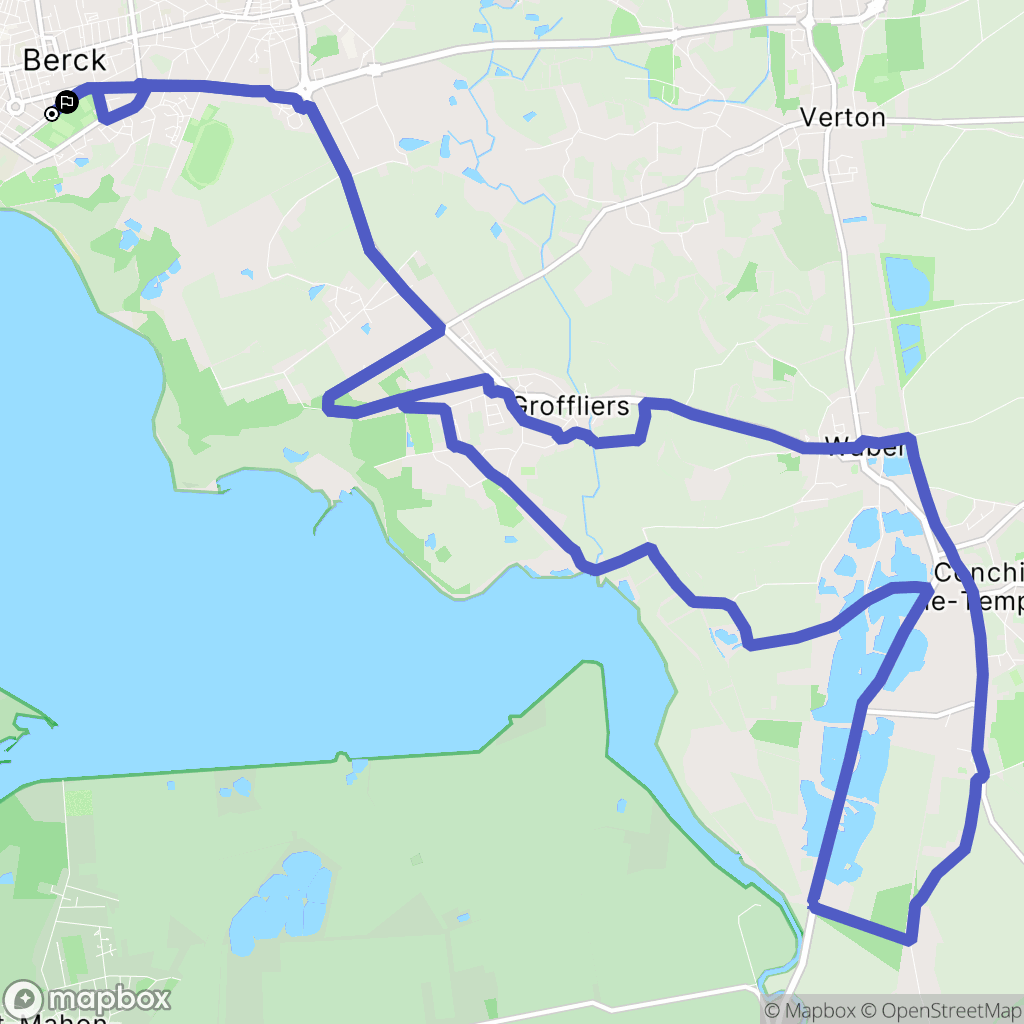 Berck : carte du parcours de randonnée - France