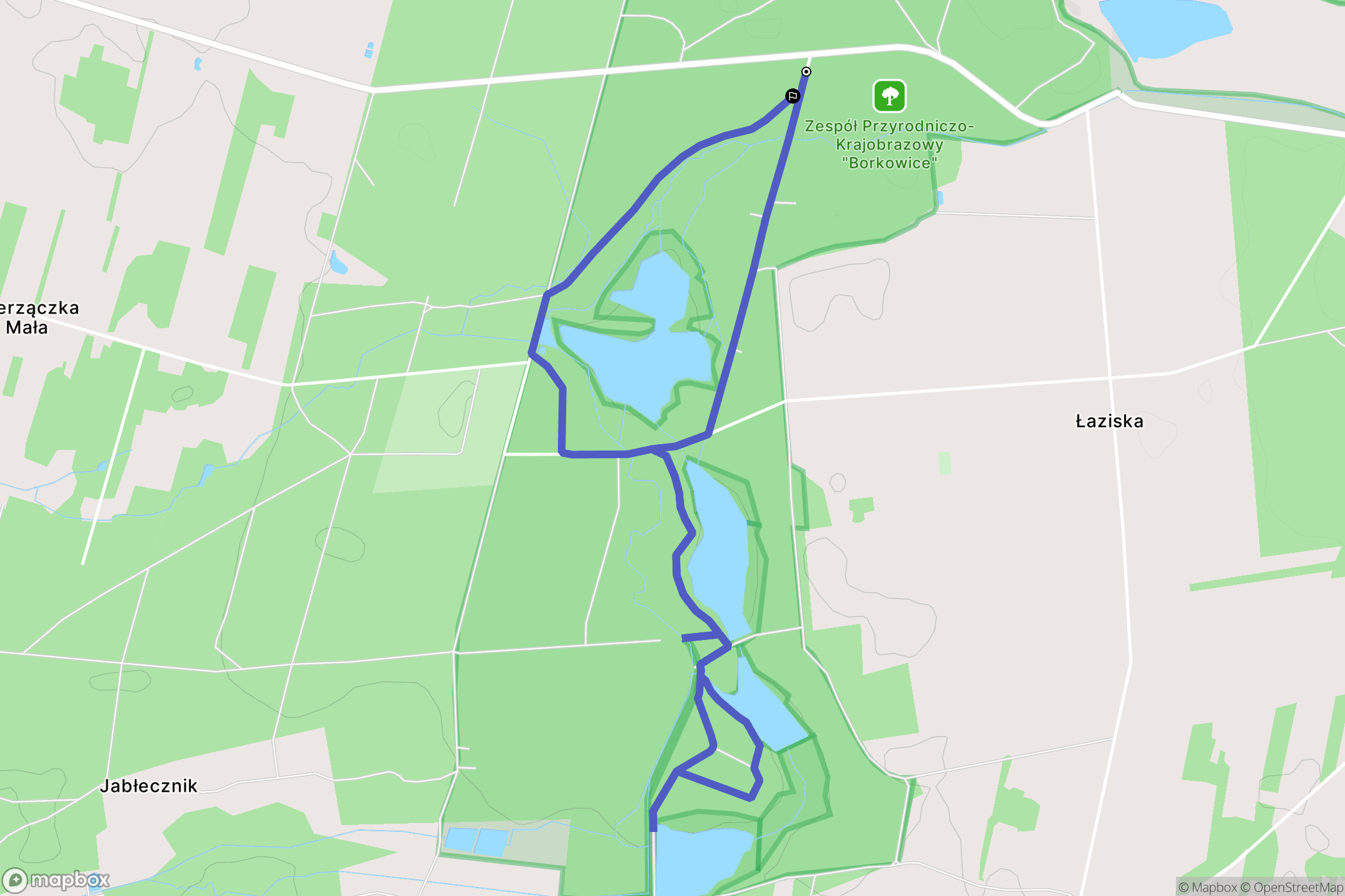 Łaziska: mapa trasy - Poland