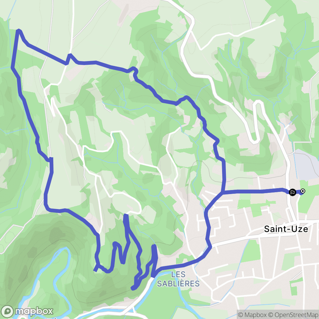 Saint-Uze : carte du parcours de randonnée - France