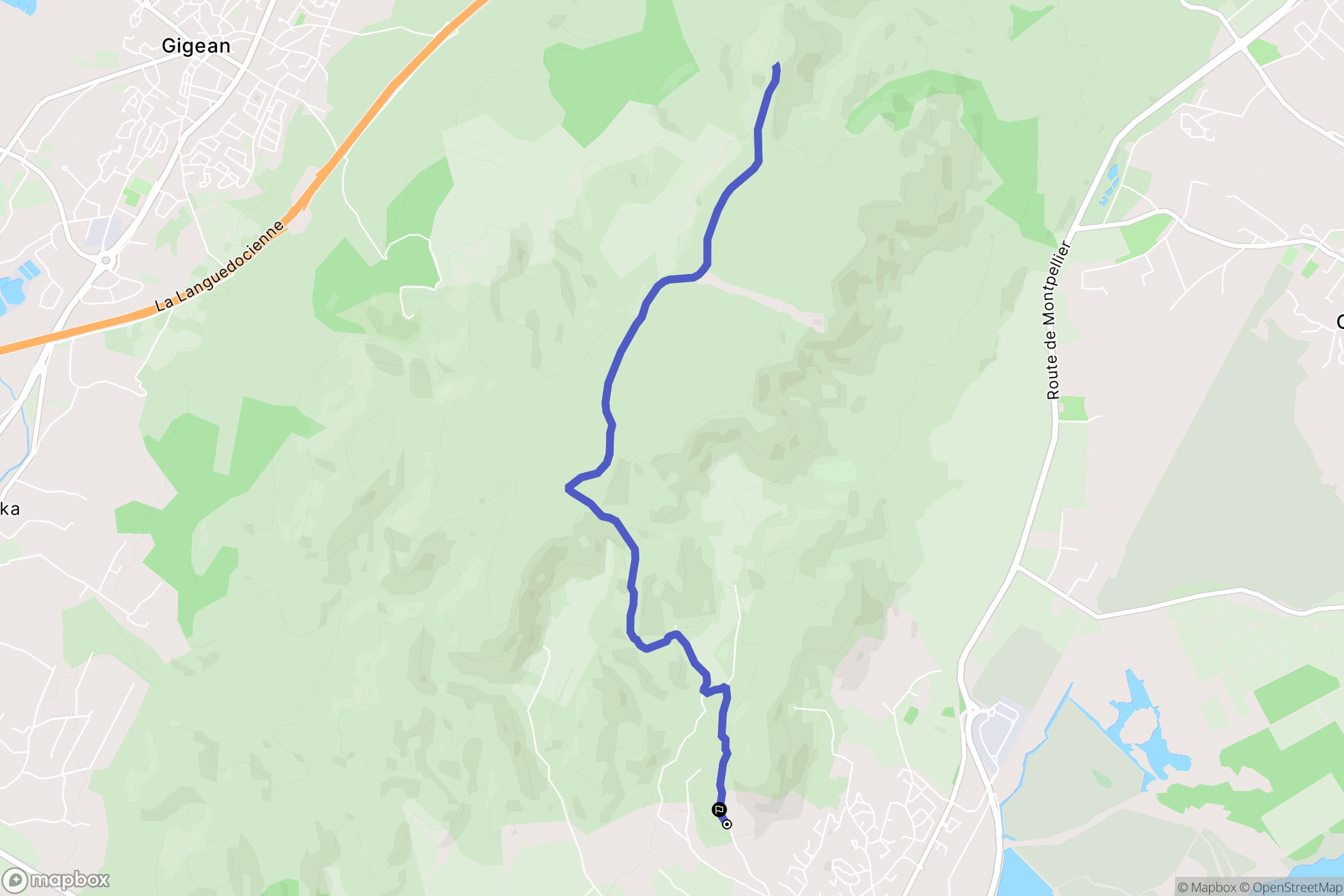 Frontignan : carte du parcours de randonnée - France