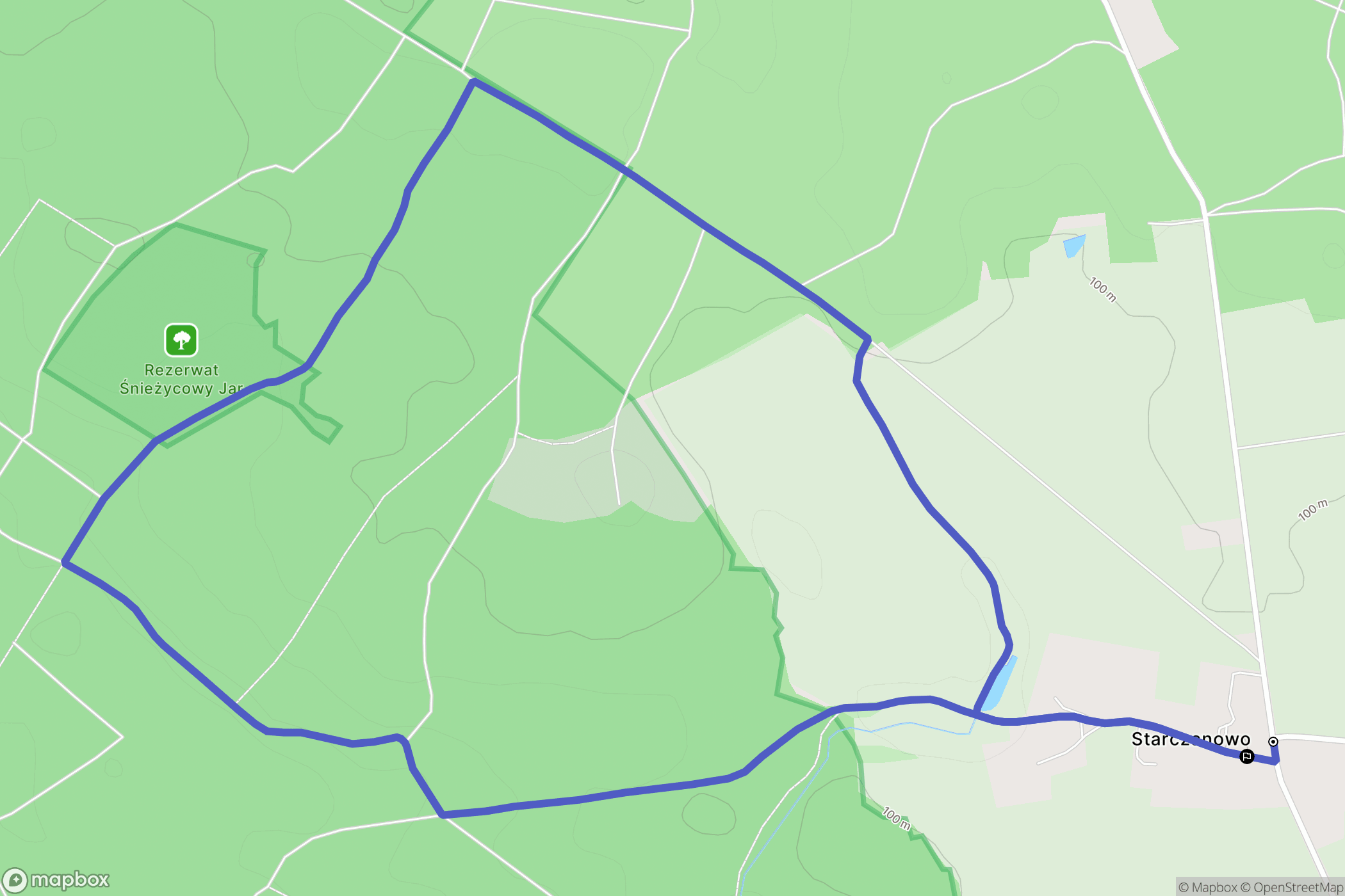 Starczanowo: mapa trasy - Poland