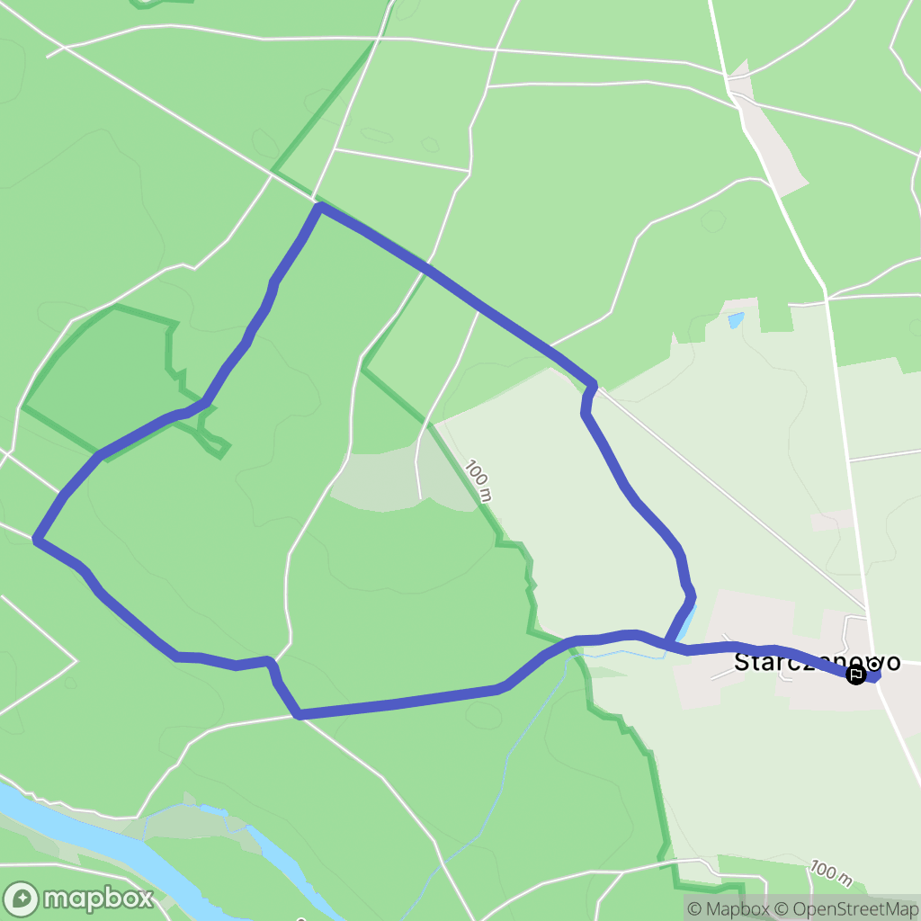 Starczanowo: mapa trasy - Poland