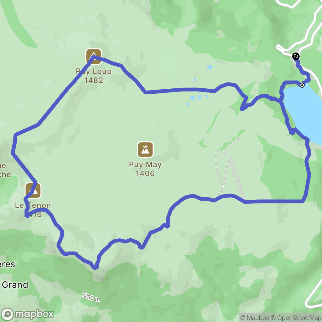 Perpezat : carte du parcours de randonnée - France