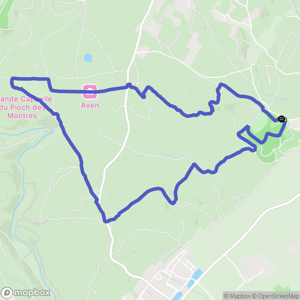 Pignan : carte du parcours de randonnée - France