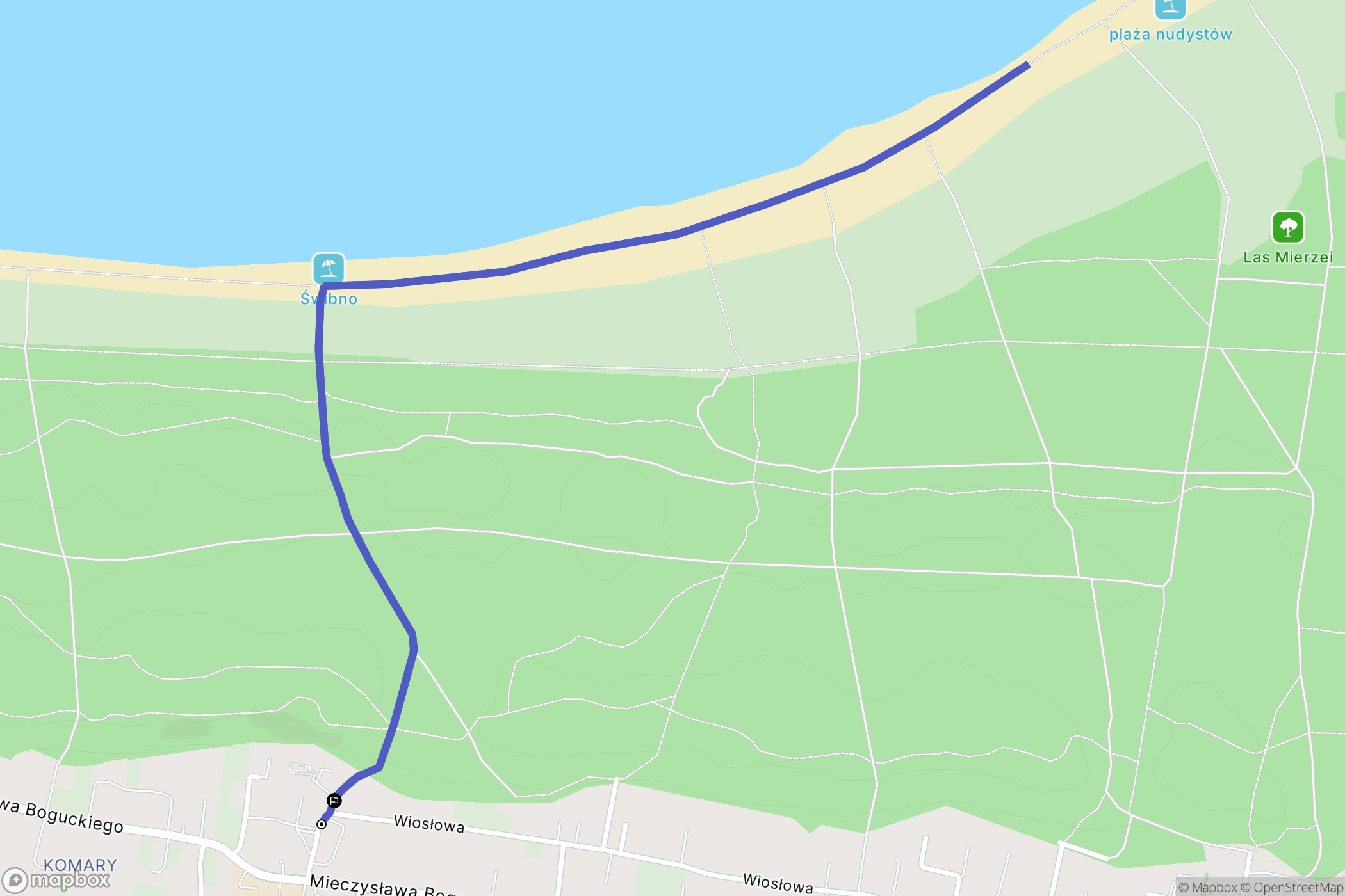 Gdańsk: mapa trasy - Poland