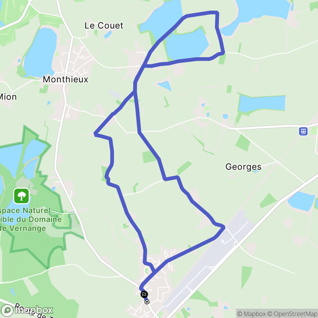 Saint-André-de-Corcy : carte du parcours de randonnée - France