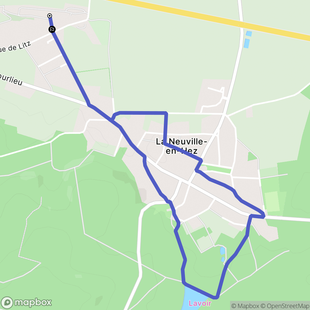La Rue-Saint-Pierre : carte du parcours de randonnée - France