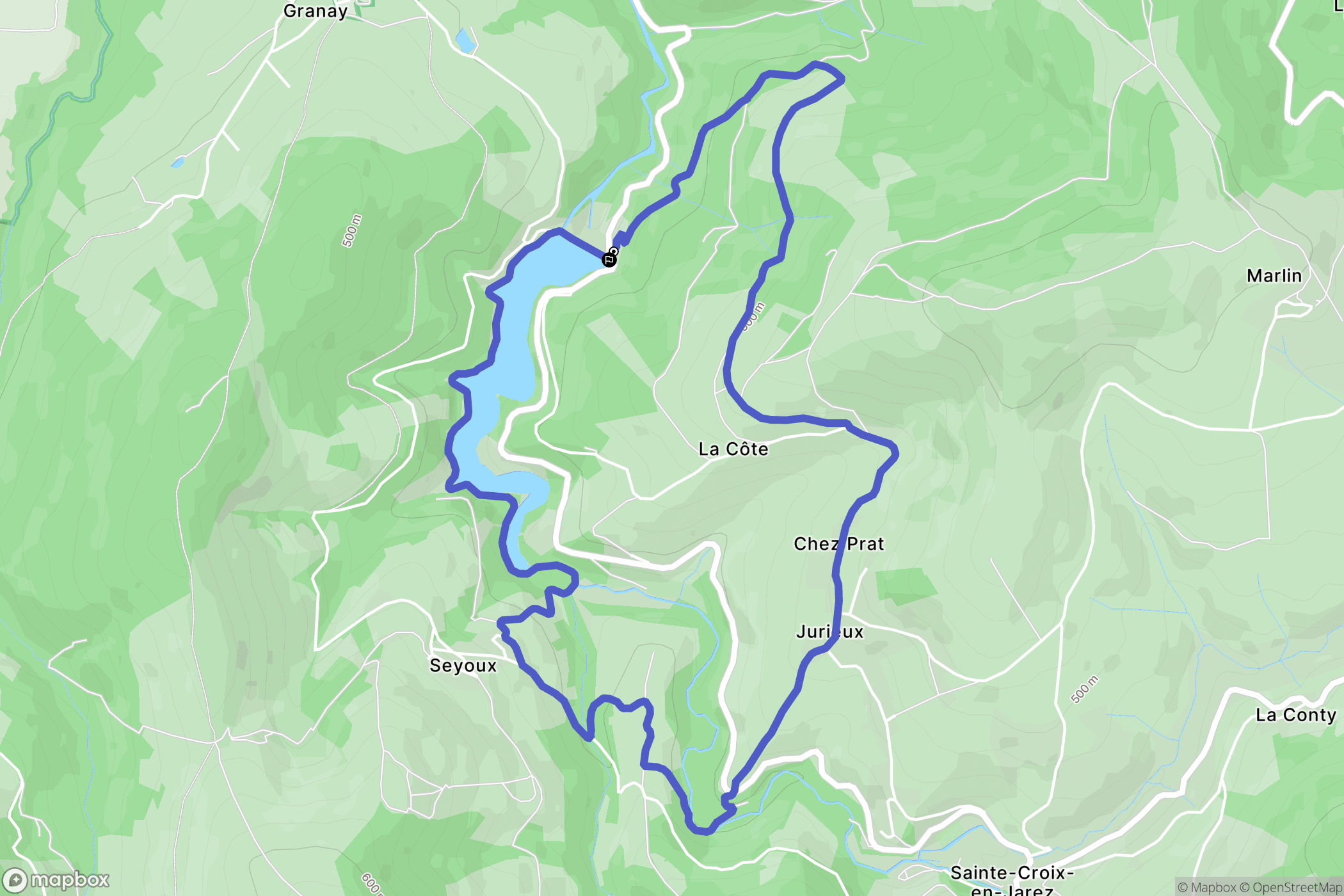 Châteauneuf : carte du parcours de randonnée - France