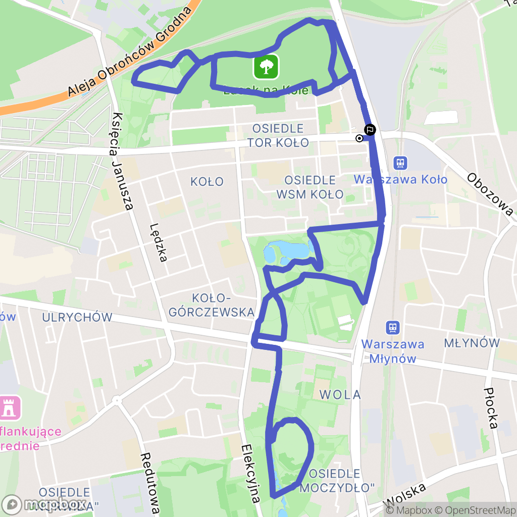 Warszawa: mapa trasy - Poland