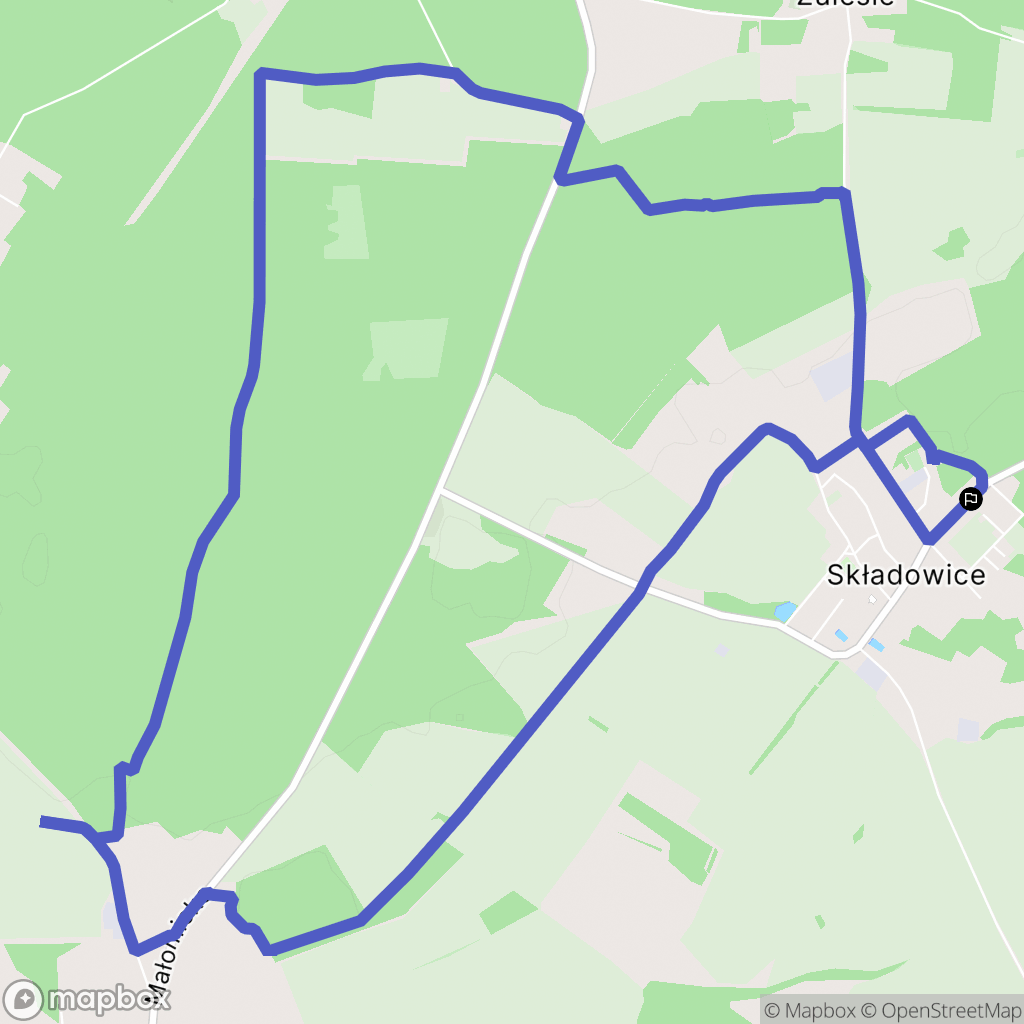 Składowice: mapa trasy - Poland