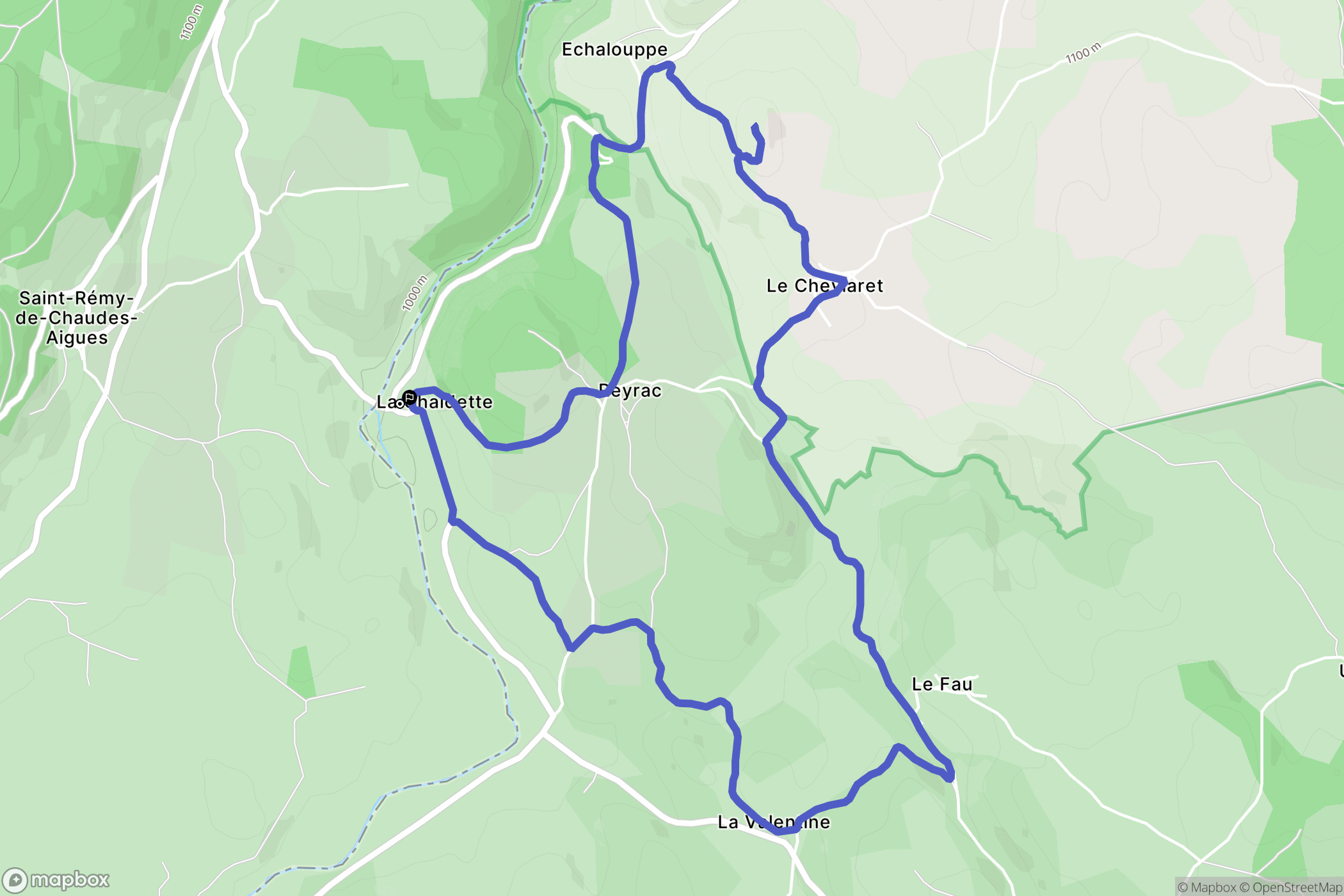 Brion : carte du parcours de randonnée - France