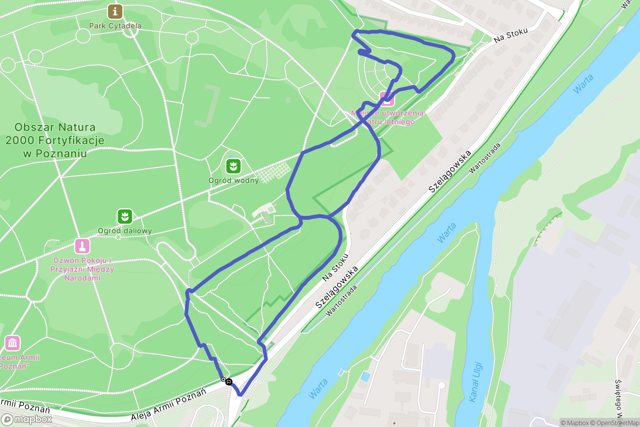 Poznań: mapa trasy - Poland