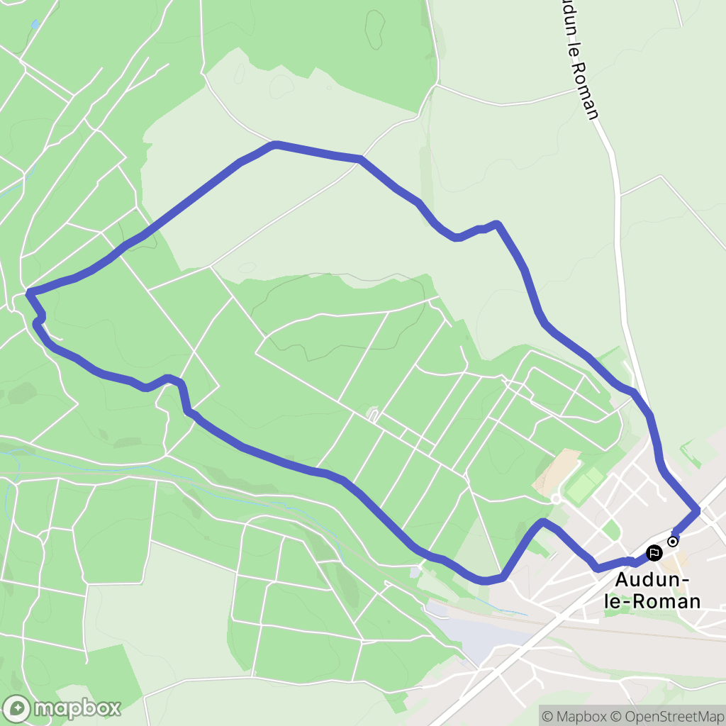 Audun-le-Roman : carte du parcours de randonnée - France