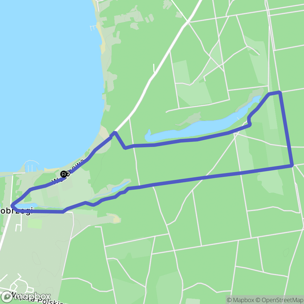 Białobrzegi: mapa trasy - Poland
