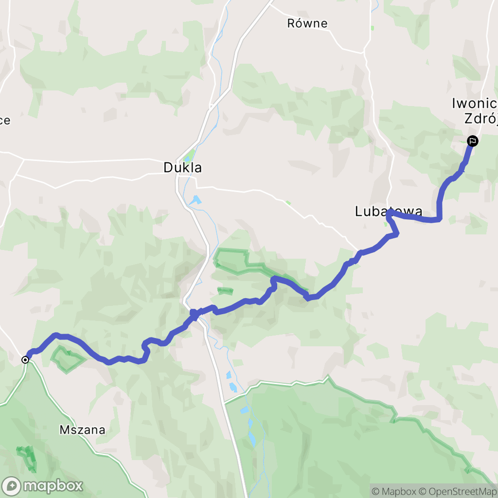 Chyrowa: mapa trasy - Poland