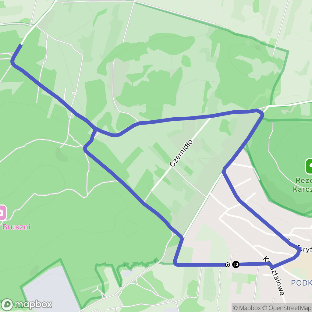 Kielce: mapa trasy - Poland