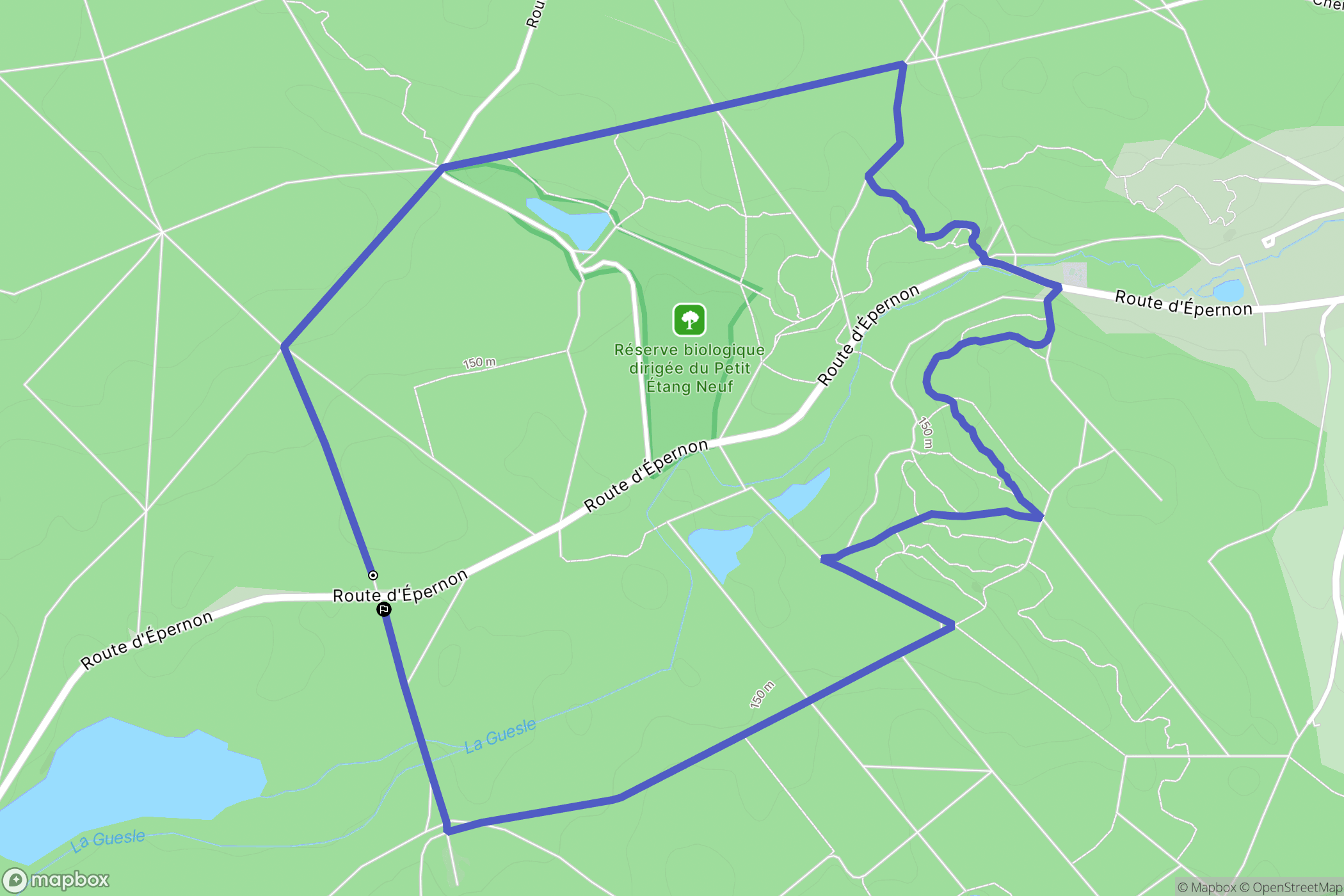 Hermeray : carte du parcours de randonnée - France