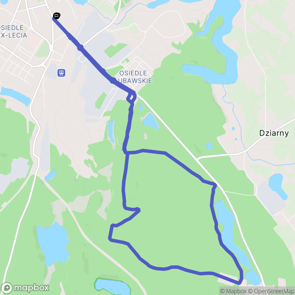 Iława: mapa trasy - Poland