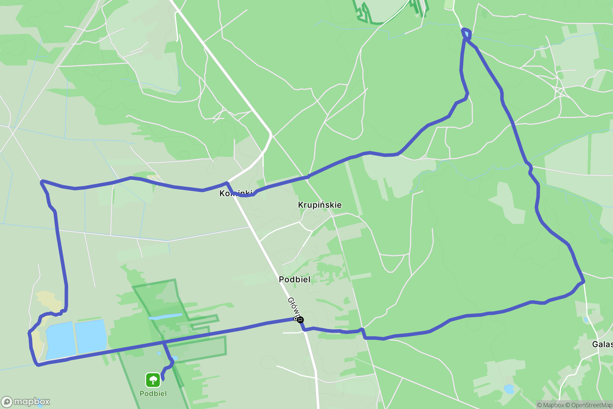 Podbiel: mapa trasy - Poland