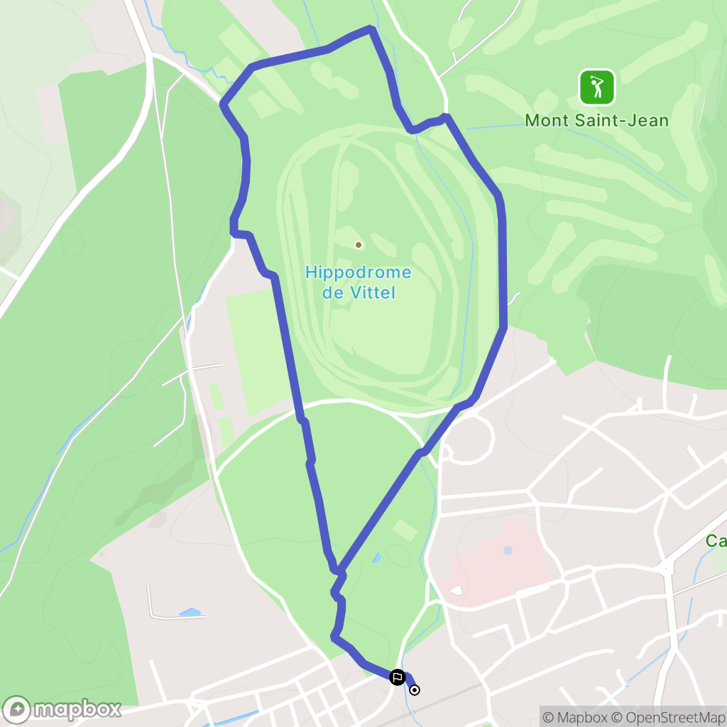 Vittel : carte du parcours de randonnée - France