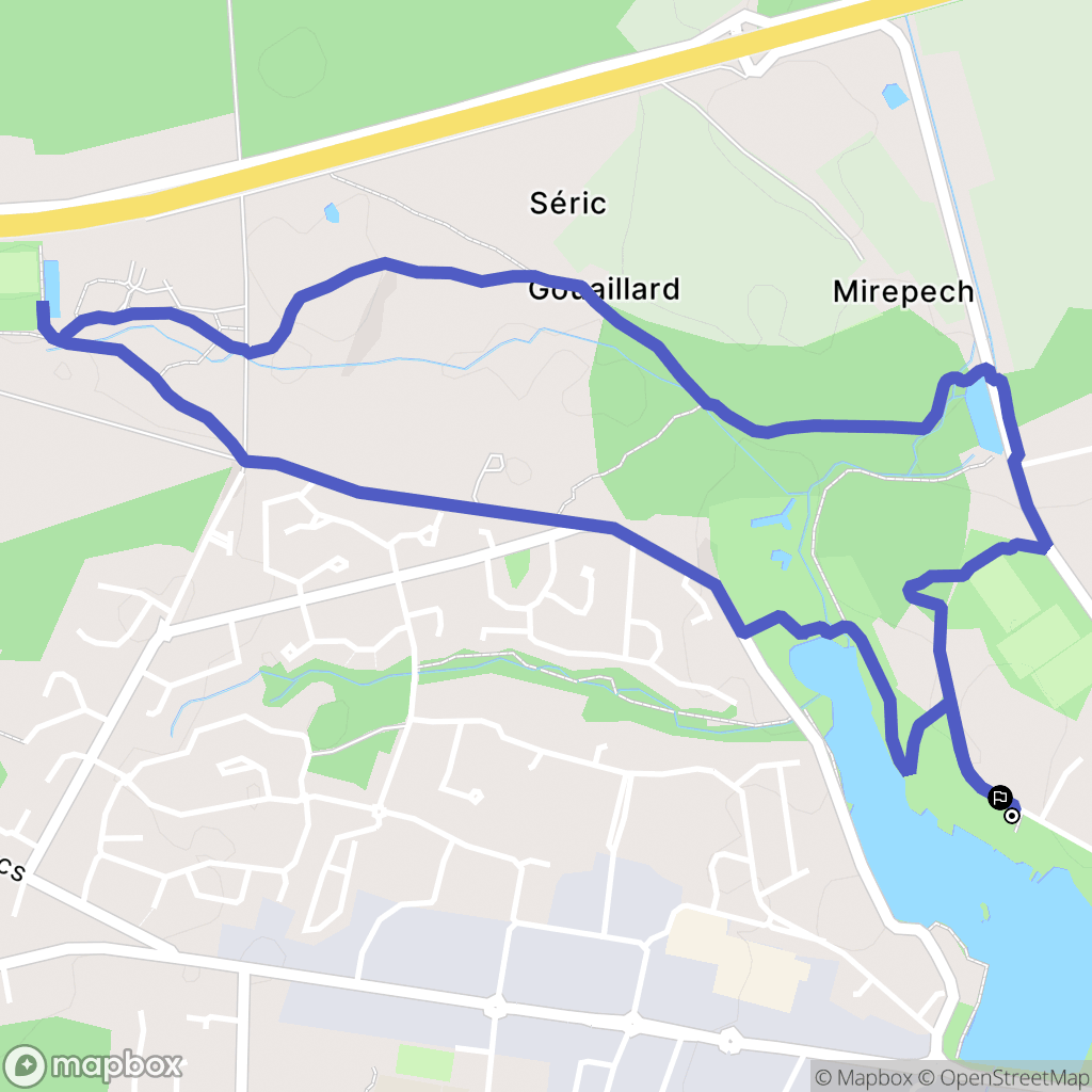 Saint-Paul-lès-Dax : carte du parcours de randonnée - France