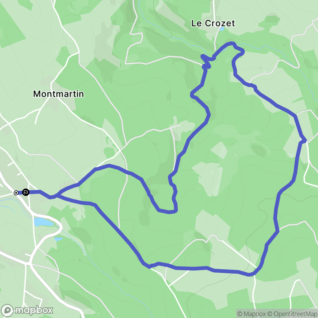 Saint-Romain-les-Atheux : carte du parcours de randonnée - France