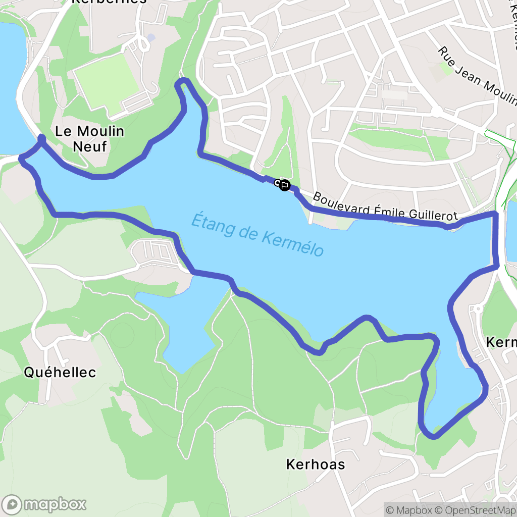 Lorient : carte du parcours de randonnée - France