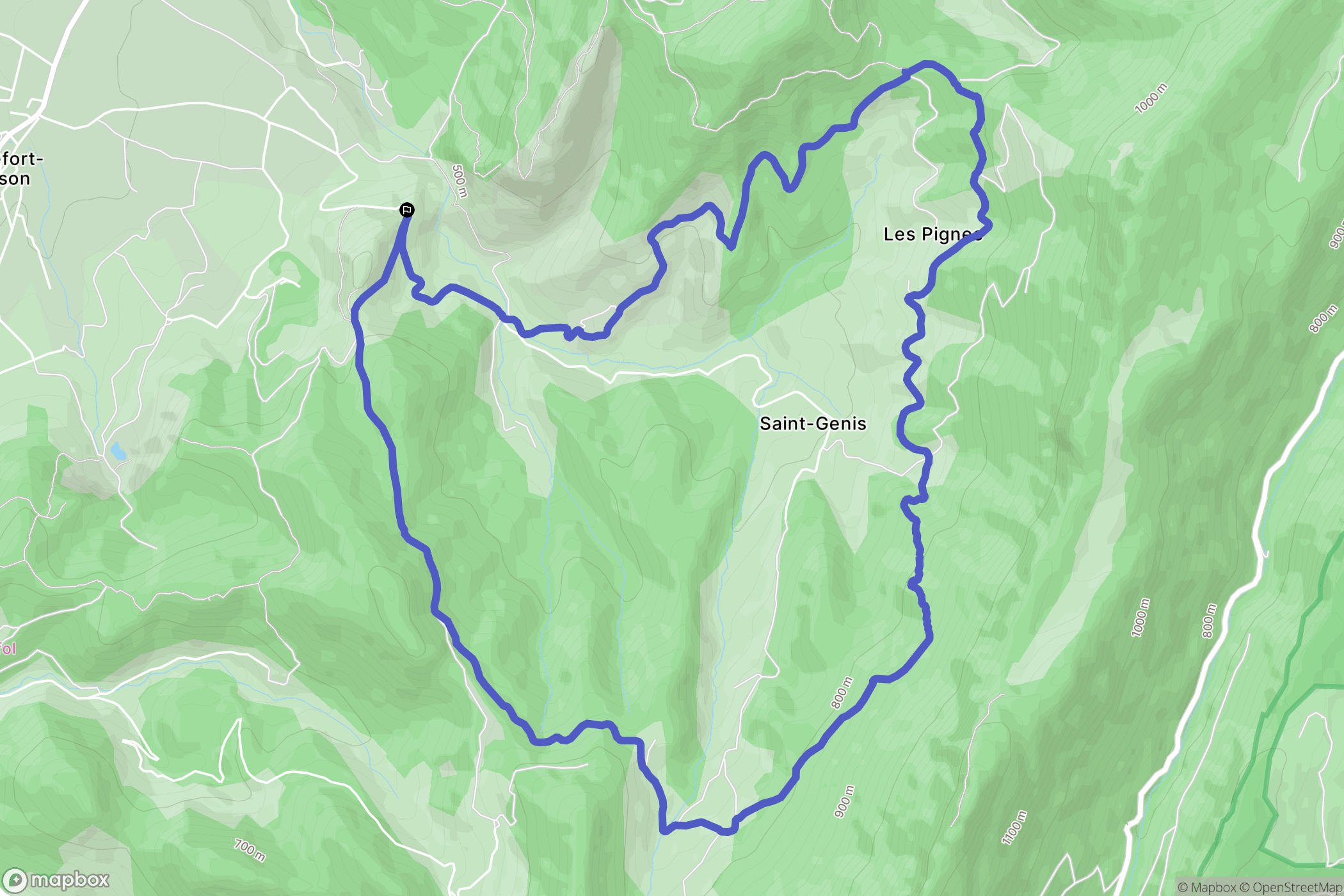 Rochefort-Samson : carte du parcours de randonnée - France
