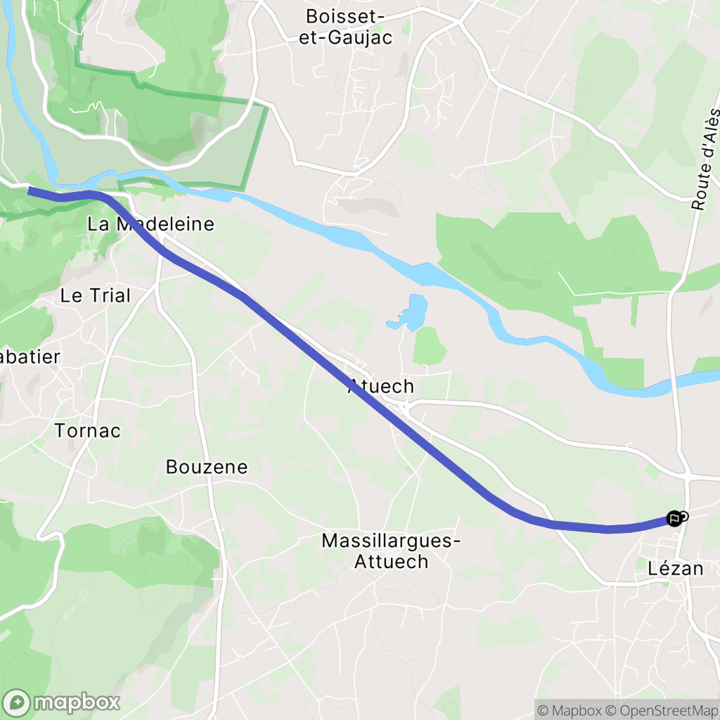 Lézan : carte du parcours de randonnée - France