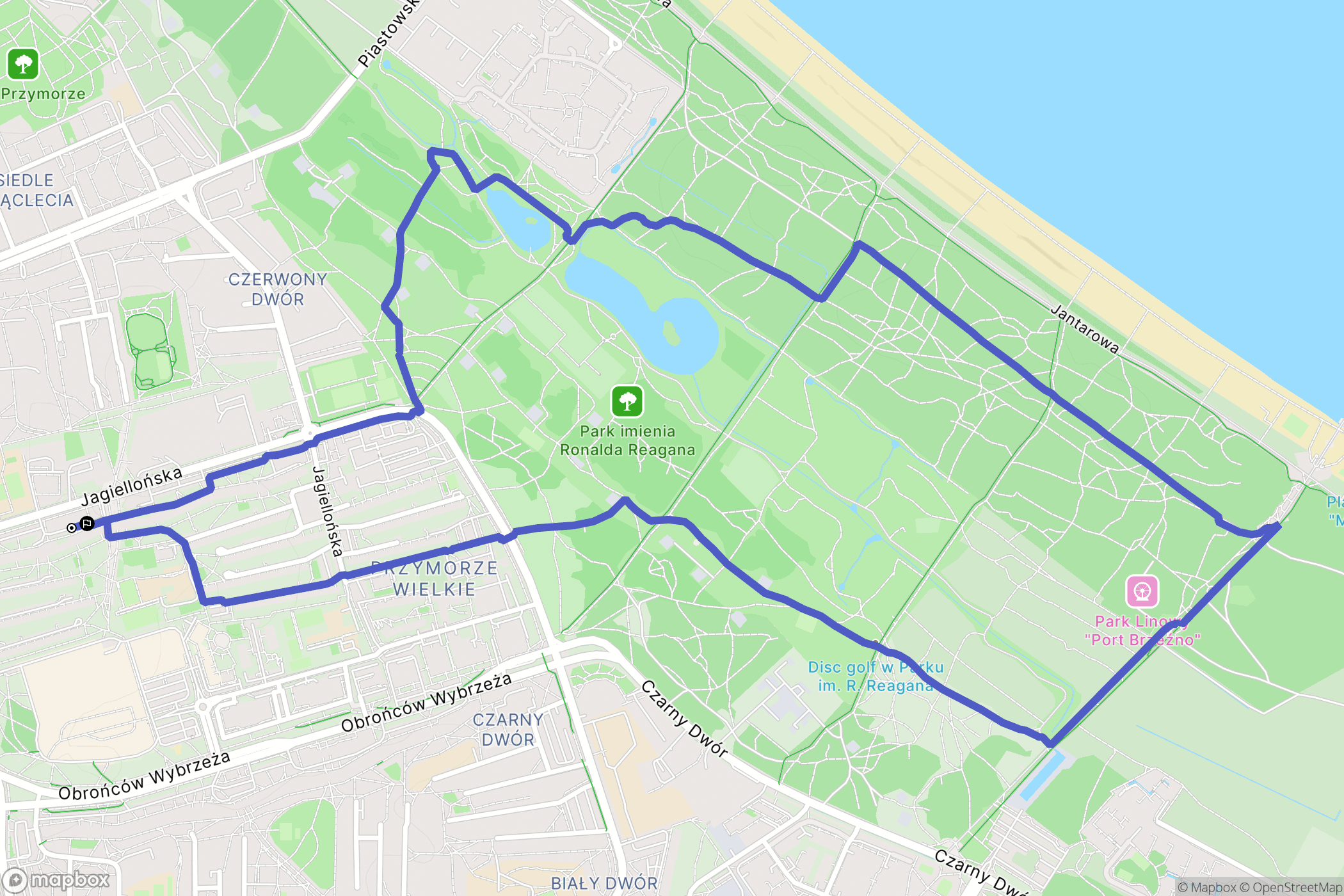 Gdańsk: mapa trasy - Poland
