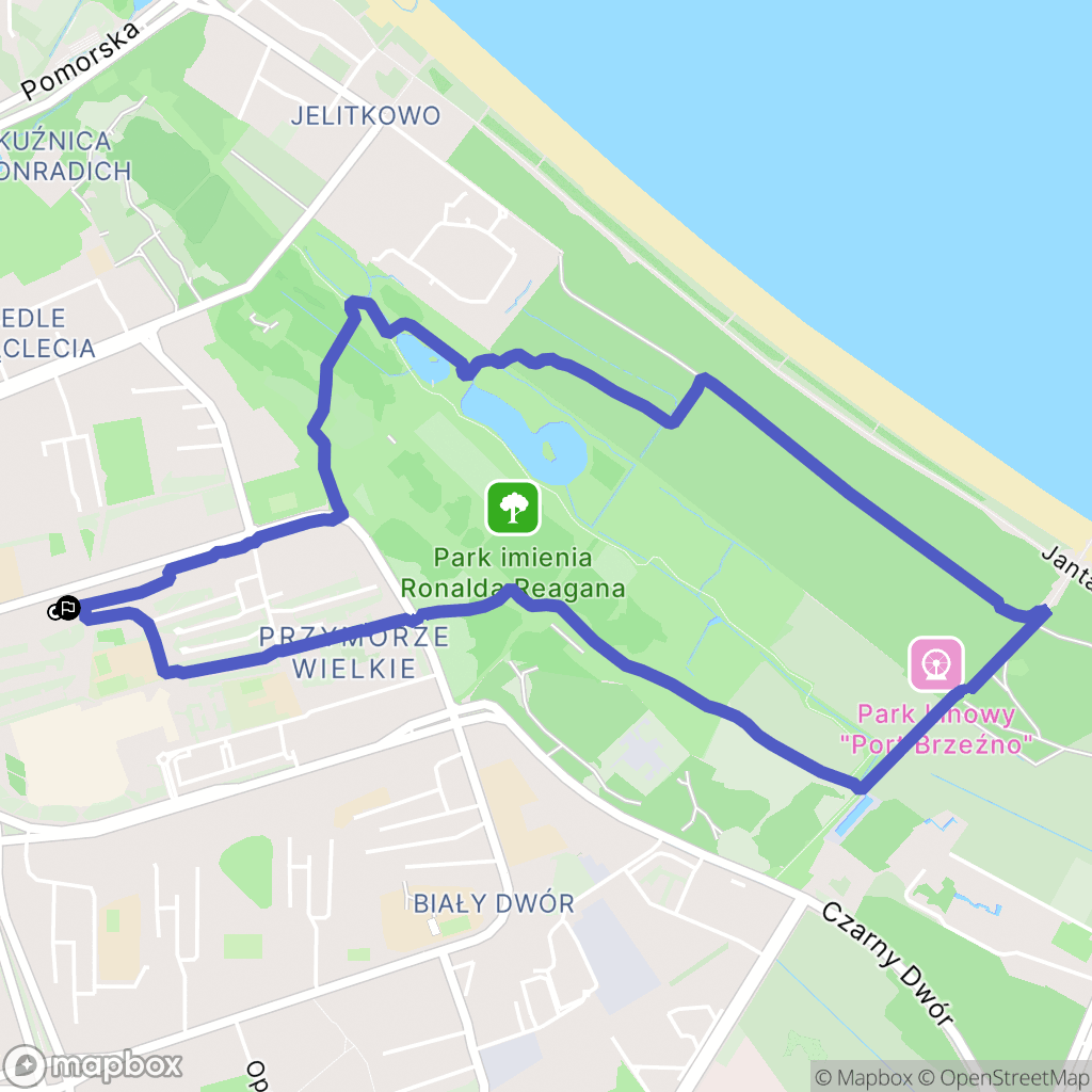 Gdańsk: mapa trasy - Poland