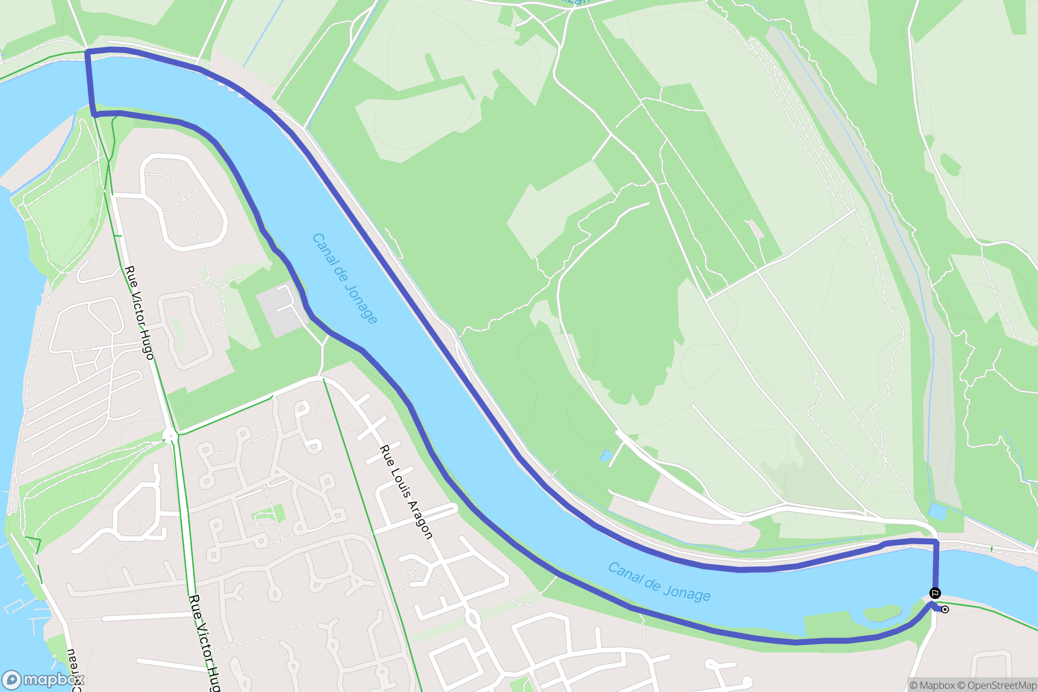 Meyzieu : carte du parcours de randonnée - France