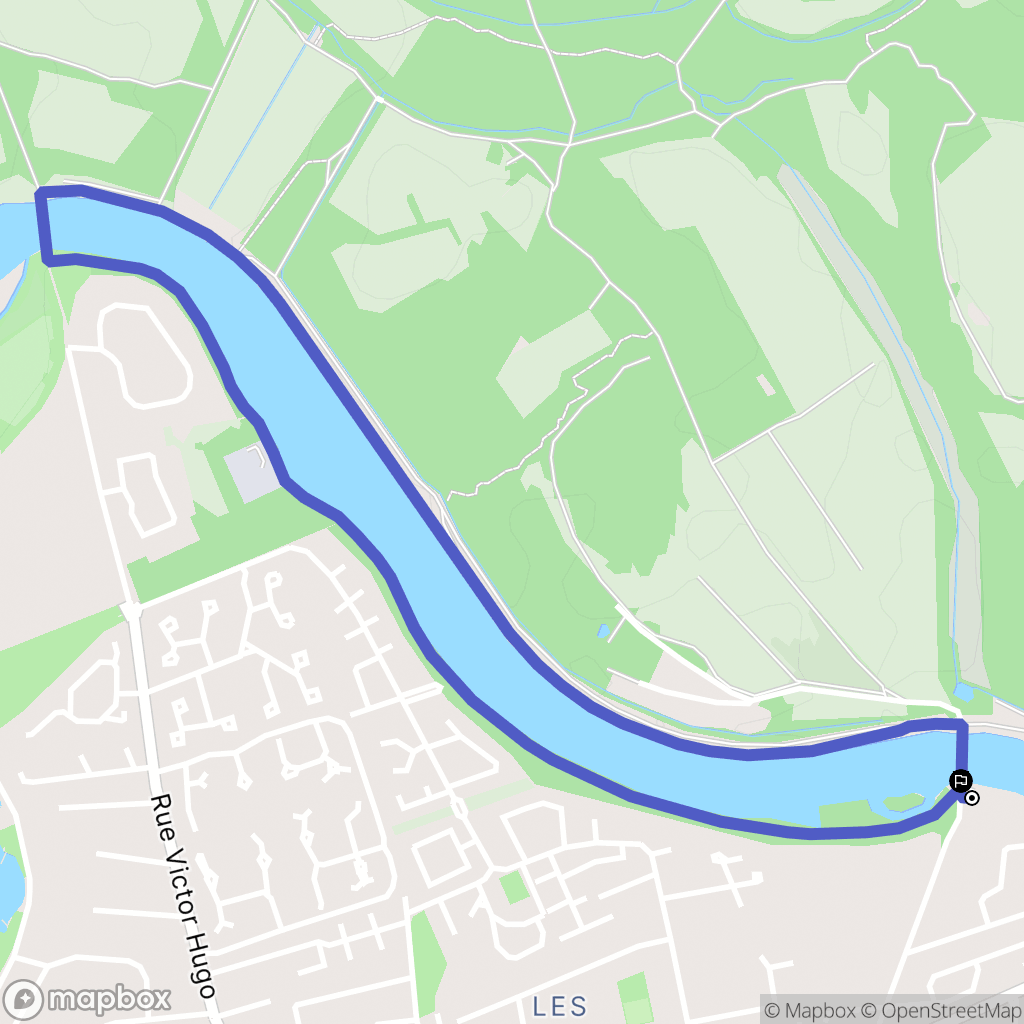 Meyzieu : carte du parcours de randonnée - France