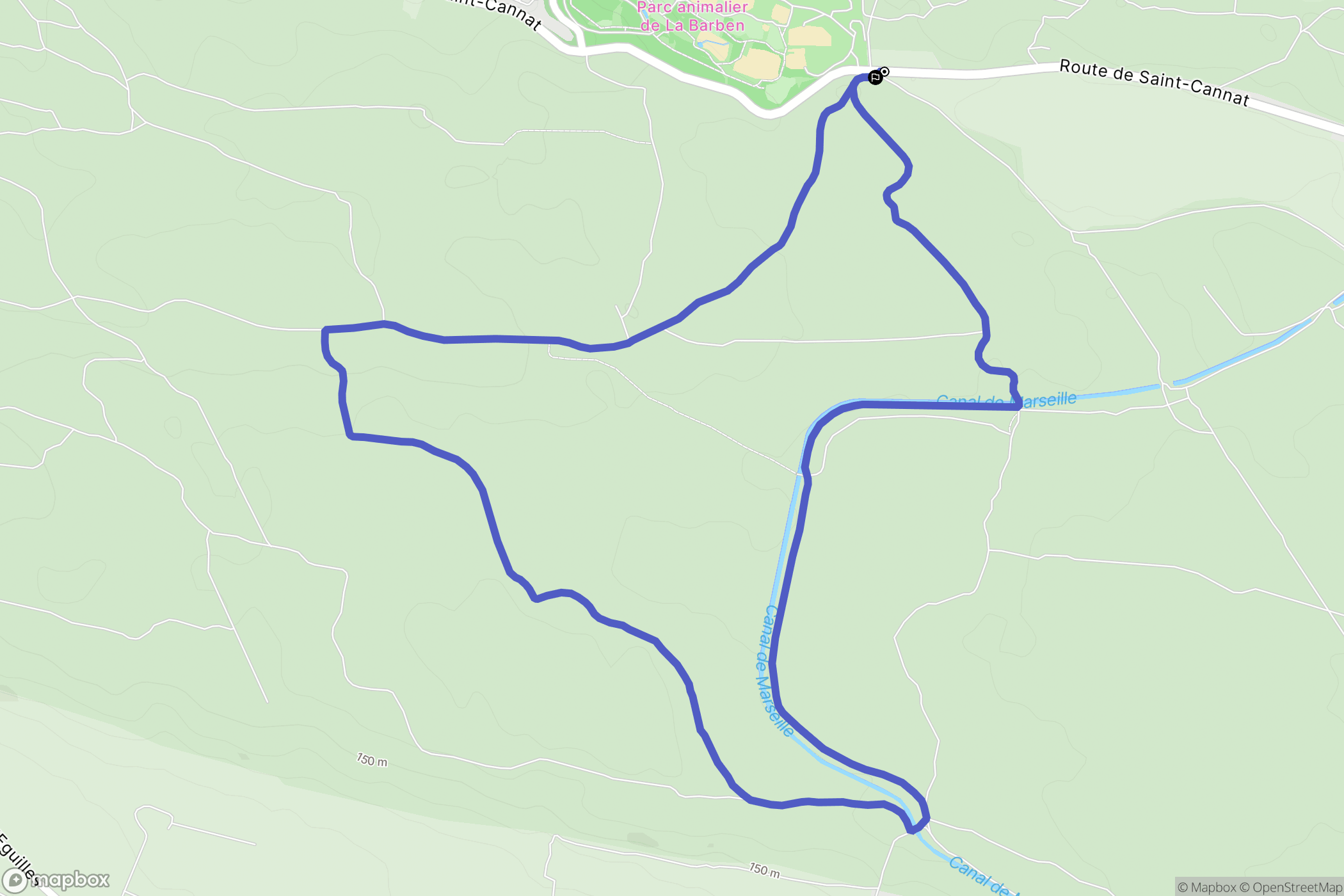 La Barben : carte du parcours de randonnée - France