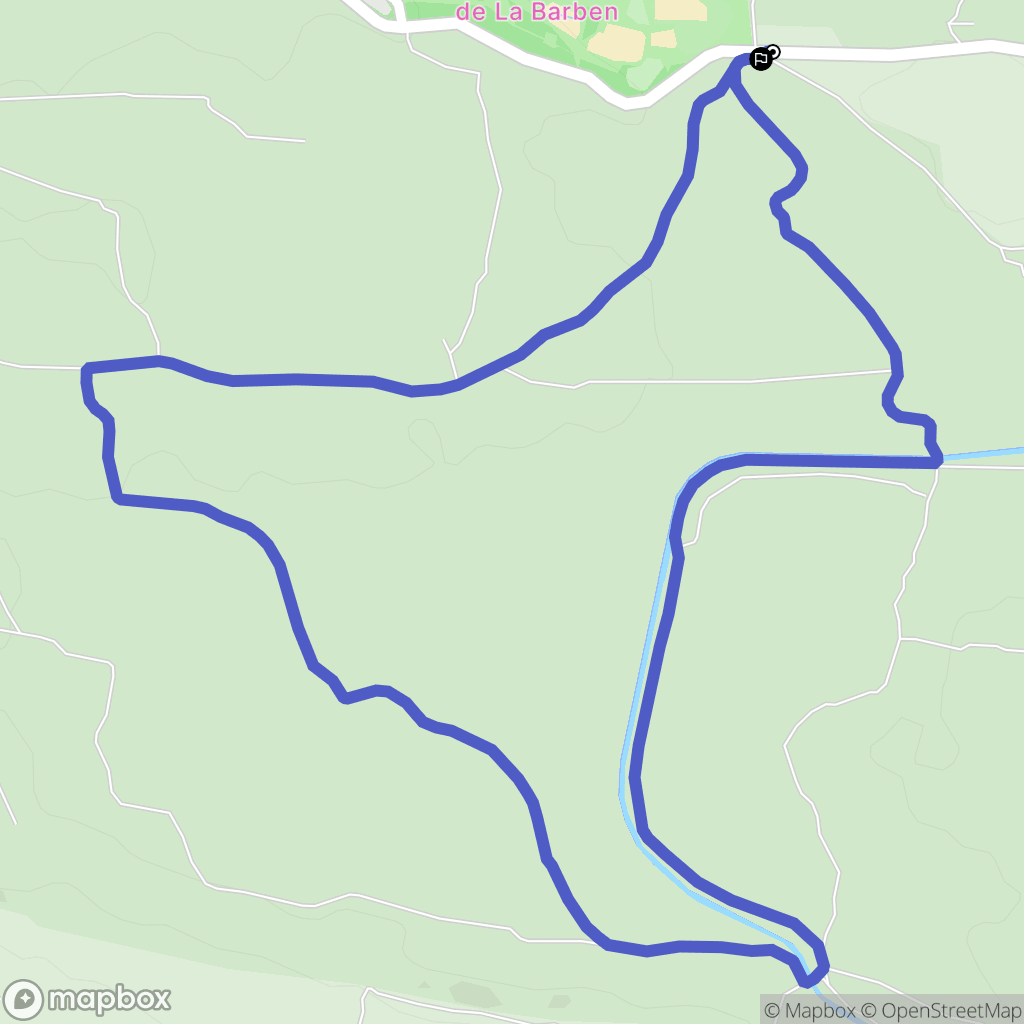 La Barben : carte du parcours de randonnée - France