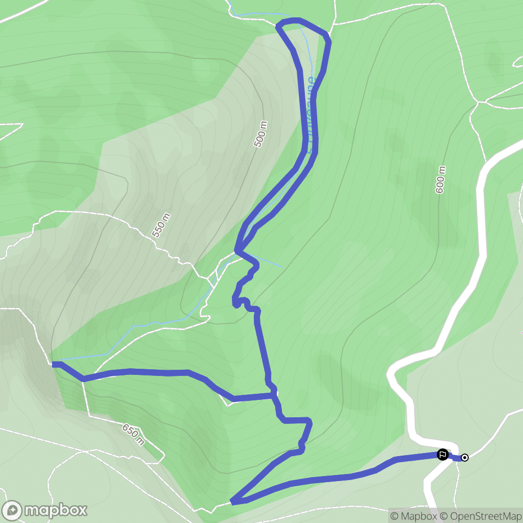 Nans-les-Pins : carte du parcours de randonnée - France