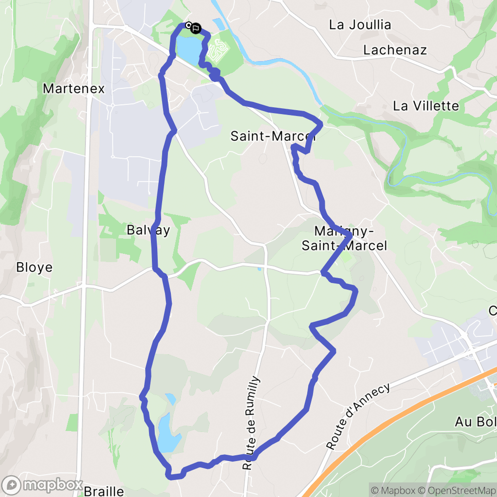 Rumilly : carte du parcours de randonnée - France