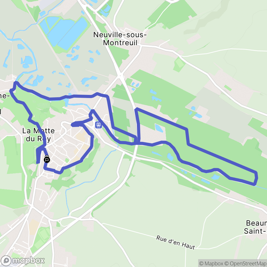 Montreuil-sur-Mer : carte du parcours de randonnée - France