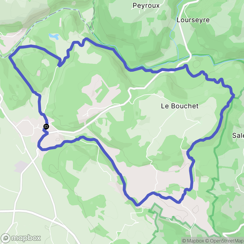 Vebret : carte du parcours de randonnée - France