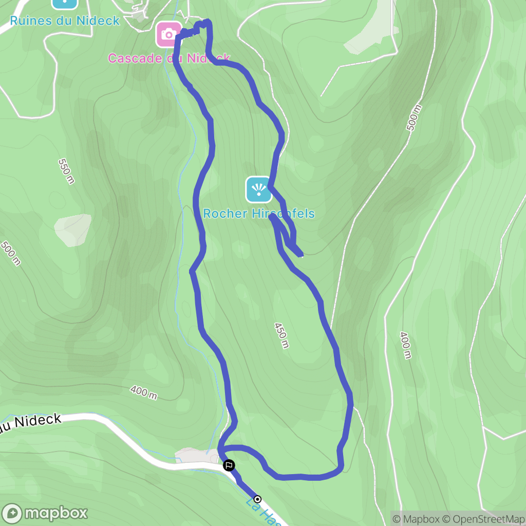 Oberhaslach : carte du parcours de randonnée - France