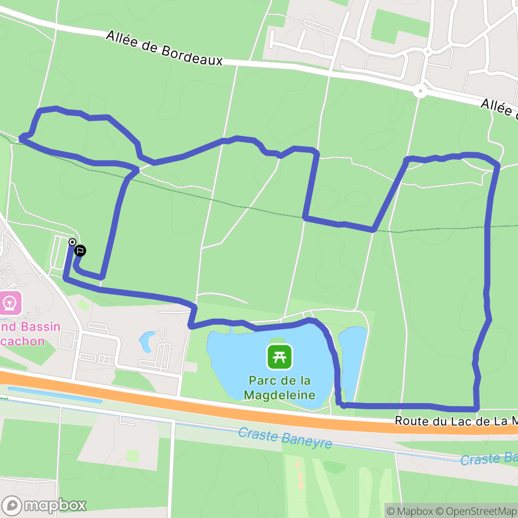 Gujan-Mestras : carte du parcours de randonnée - France