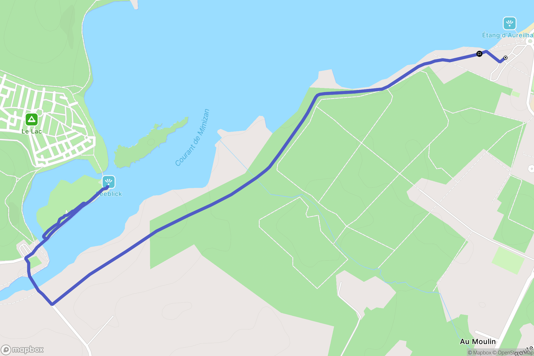 Aureilhan : carte du parcours de randonnée - France
