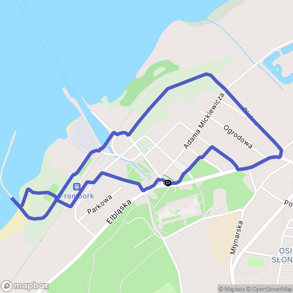 Frombork: mapa trasy - Poland